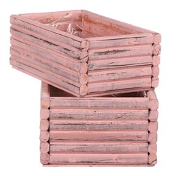 Obal na květiny dřevěný, sada 2ks. Cena za 1sadu.