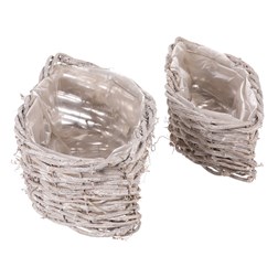 Obal proutěný ve tvaru slzy - réva bělená. Sada 2ks. Cena za 1sadu.