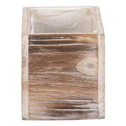 Obal na květiny - dřevěný, přírodní barva.