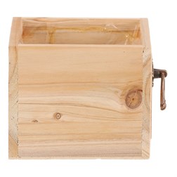 Šuplík dřevěný - obal na květiny, barva přírodní.