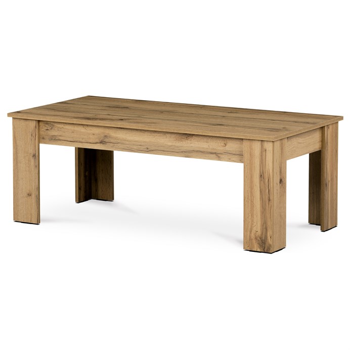 Konferenčný stolík 120x60x45 cm, doska a nohy lamino, 3D dekor dub wotan ACT-120 WOT