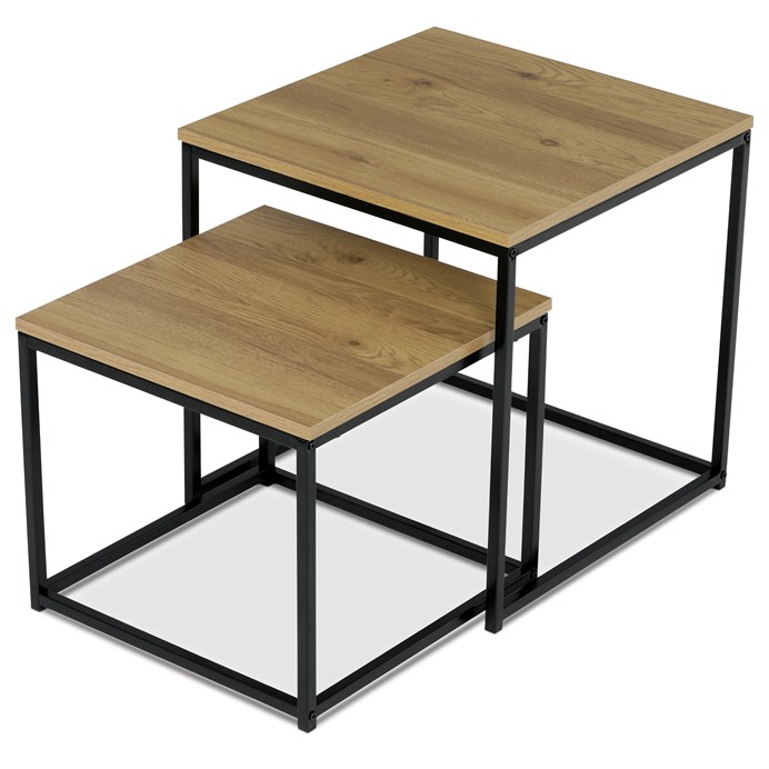 Odkladací stolík 50x50cm, mdf, divoký dub, AF-076 OAK