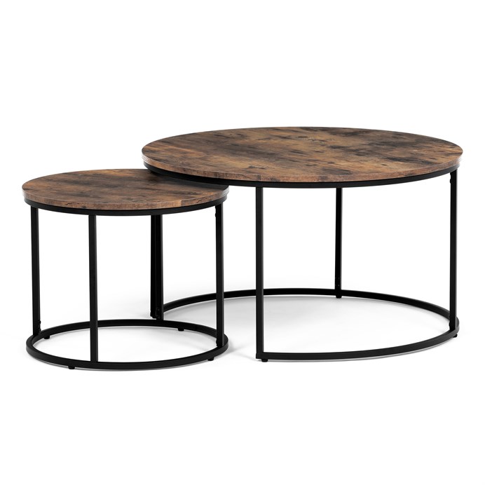 Konferenčný stolík 80x80cm, mdf, old wood, AF-3002 OLW