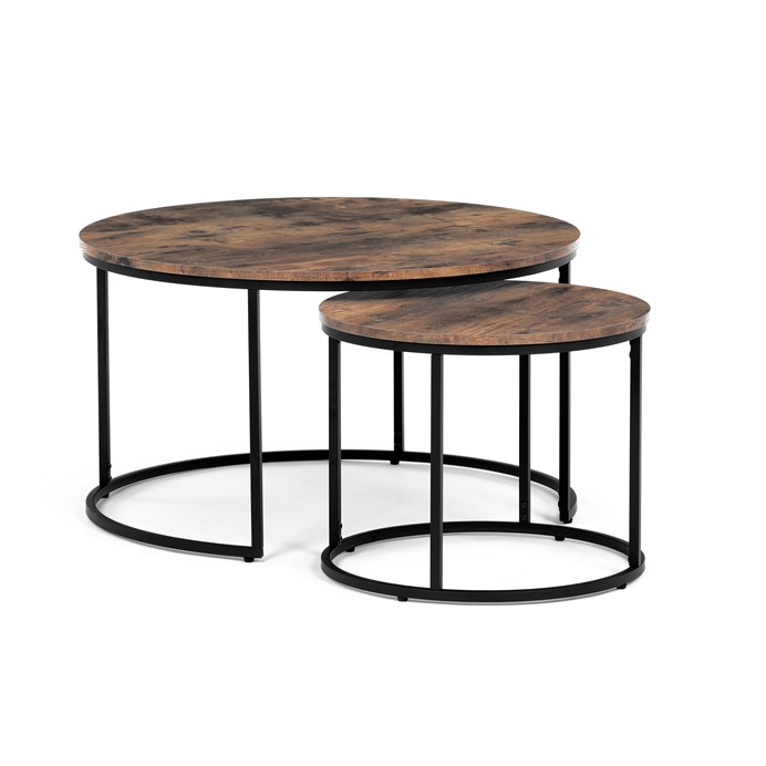 Konferenčný stolík 80x80cm, mdf, old wood, AF-3002 OLW