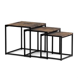 Set 3 ks odkladacích stolíkov AF-3003 OLW
