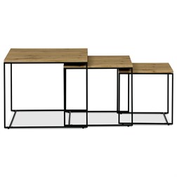 Set 3 ks odkladacích stolíkov AF-3008 OAK