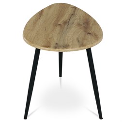 Konferenční stůl, MDF deska, dekor divoký dub, černý kov