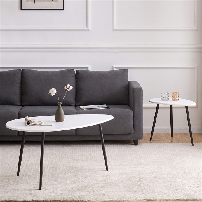 Odkladací stolík 100x60cm, mdf, biela, AF-3012 WT