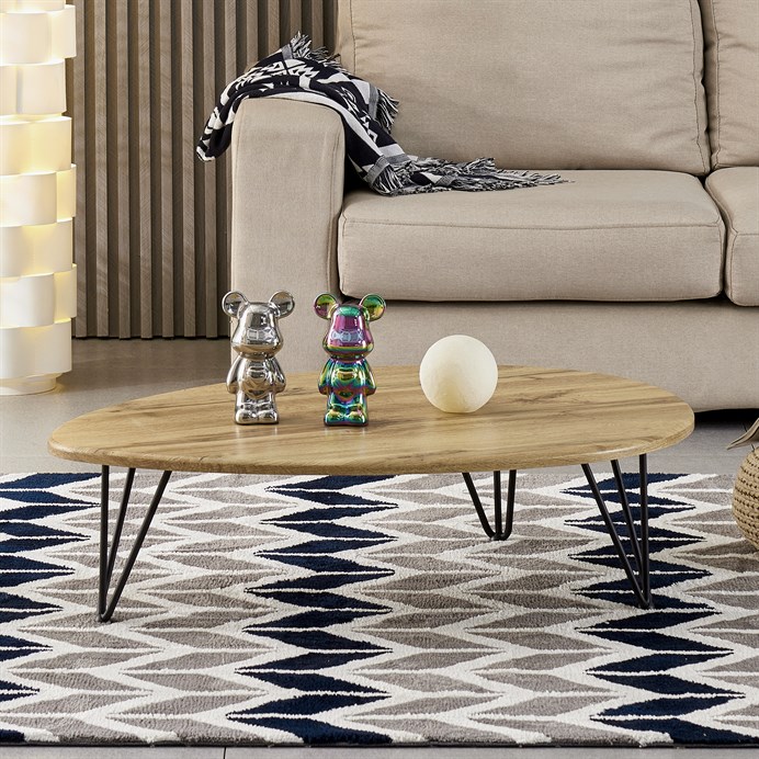 Konferenčný stolík 94x69cm, mdf, divoký dub, AF-3013 OAK