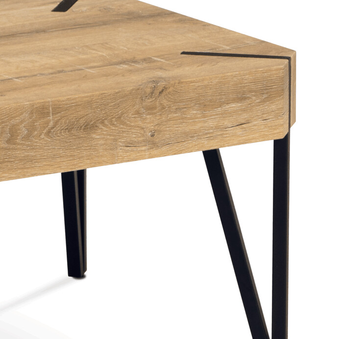 Konferenčný stolík, MDF farba dub, matný kov AHG-241 OAK2