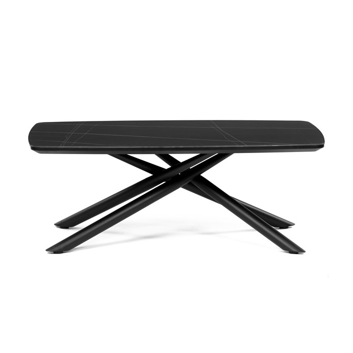 Konferenčný stolík 120x70cm, spekaná keramika, mramor, AHG-X7227 BK