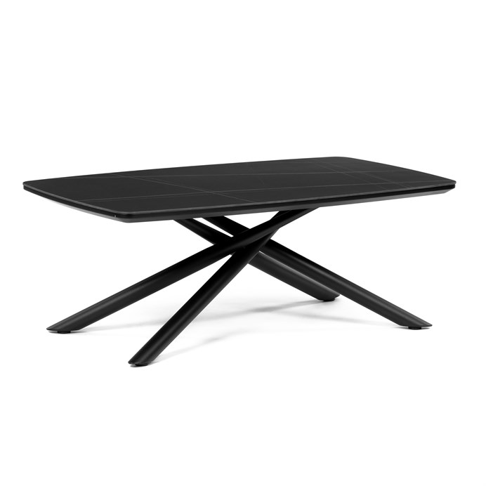 Konferenčný stolík 120x70cm, spekaná keramika, mramor, AHG-X7227 BK