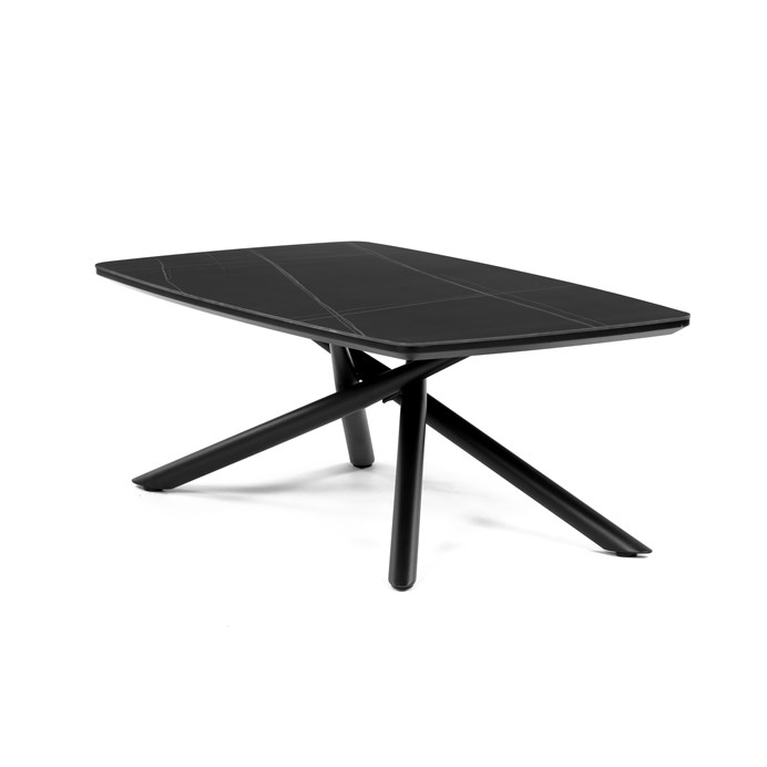 Konferenčný stolík 120x70cm, spekaná keramika, mramor, AHG-X7227 BK