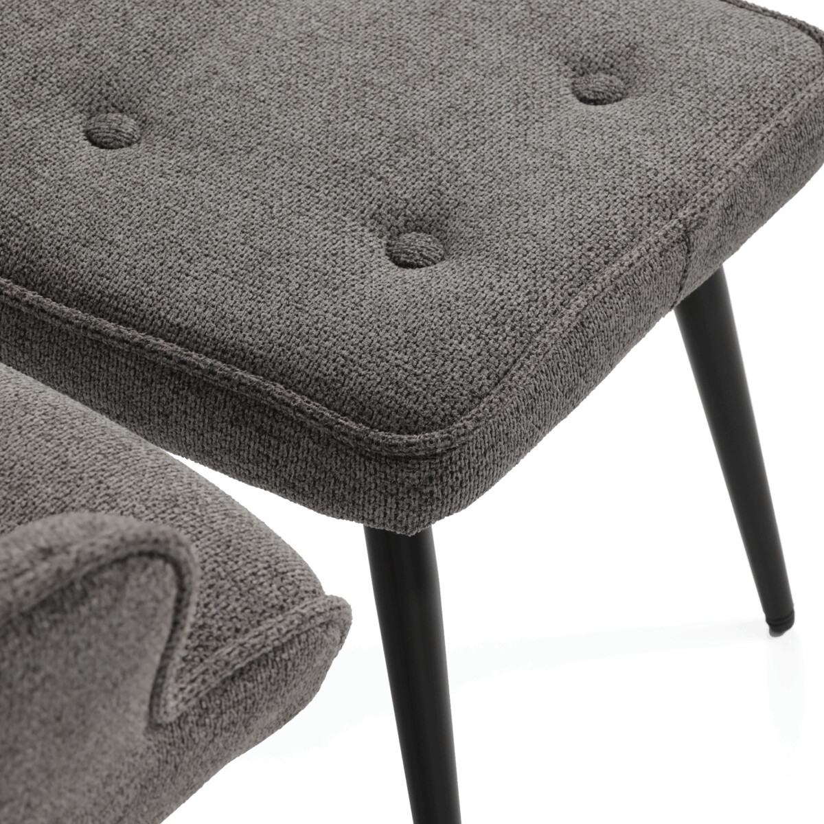 Relaxačné kreslo ušiak s podnožkou látka AK-303B GREY2