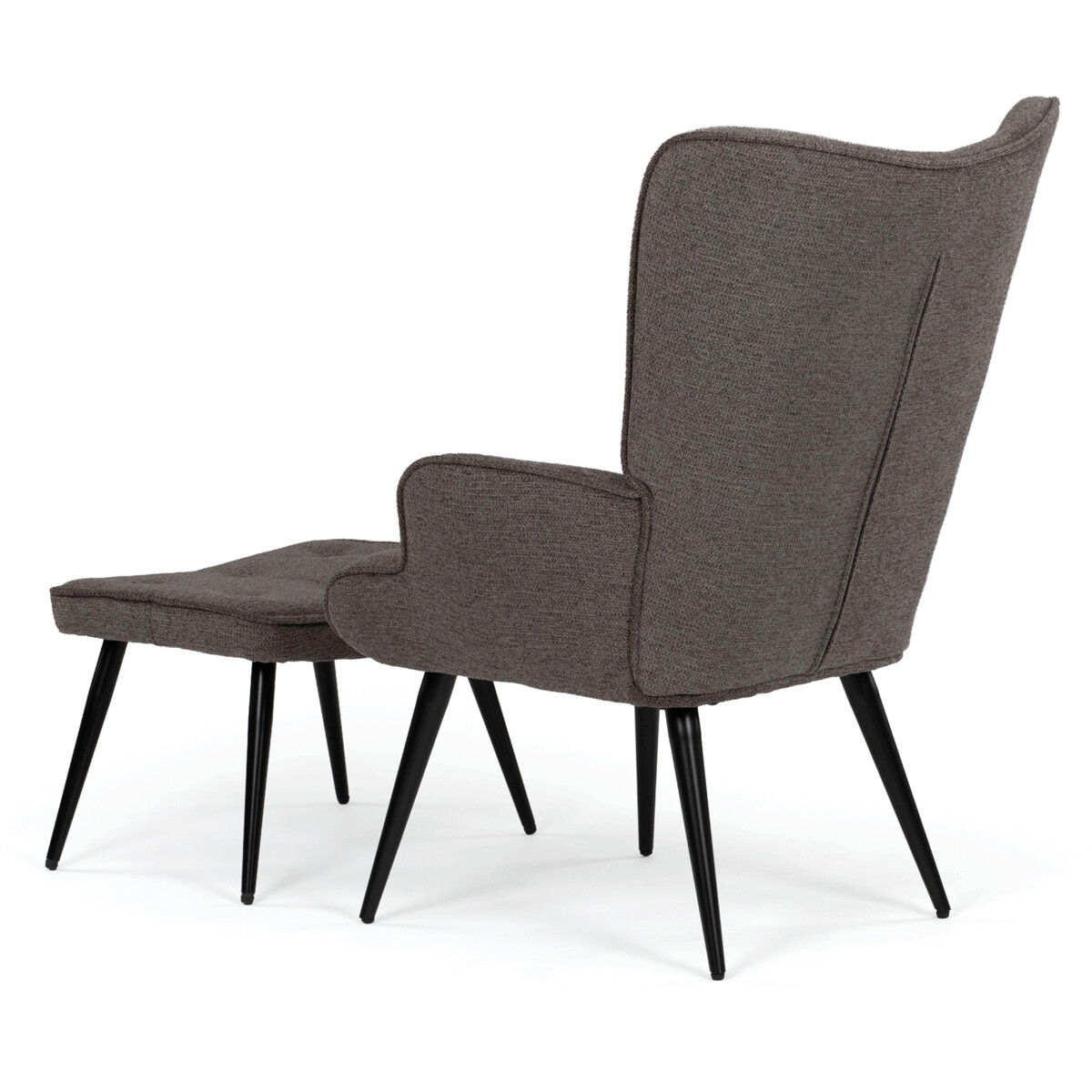 Relaxačné kreslo ušiak s podnožkou látka AK-303B GREY2