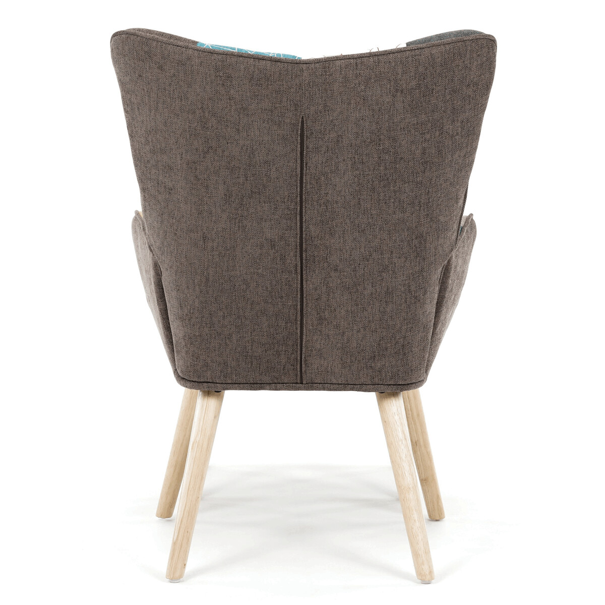 Kreslo ušiak s podnožou PATCHWORK 01