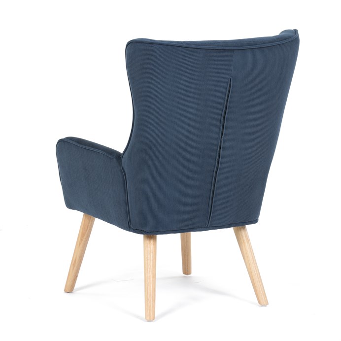 Kreslo ušiak, modrá látka, AK-314 BLUE2