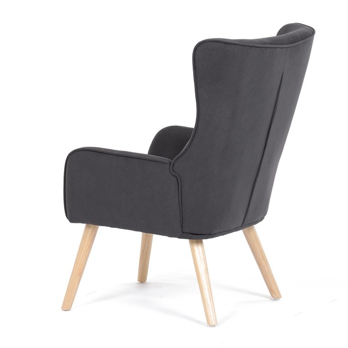 Kreslo ušiak, šedá látka, AK-314 GREY2