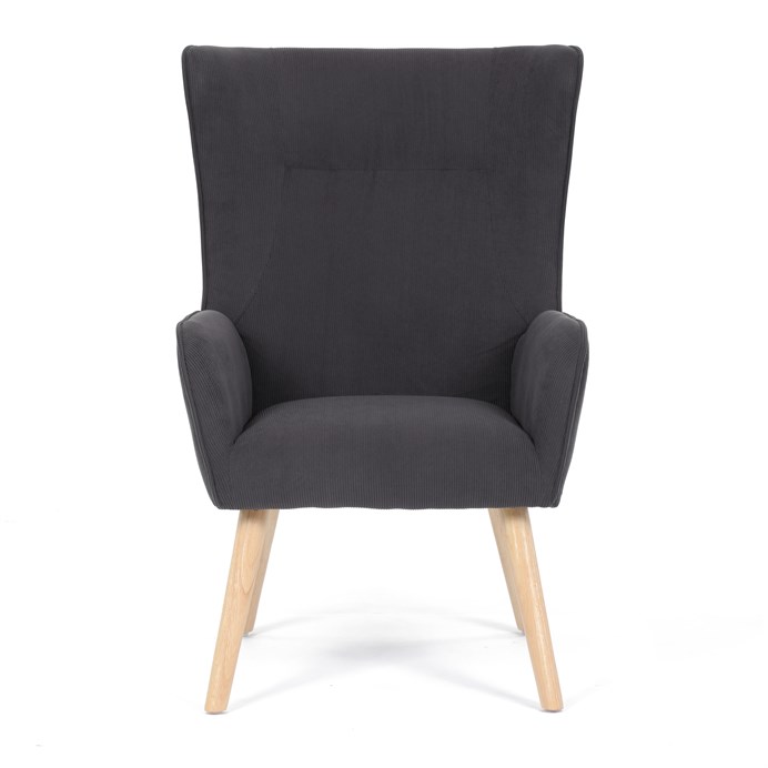 Kreslo ušiak, šedá látka, AK-314 GREY2