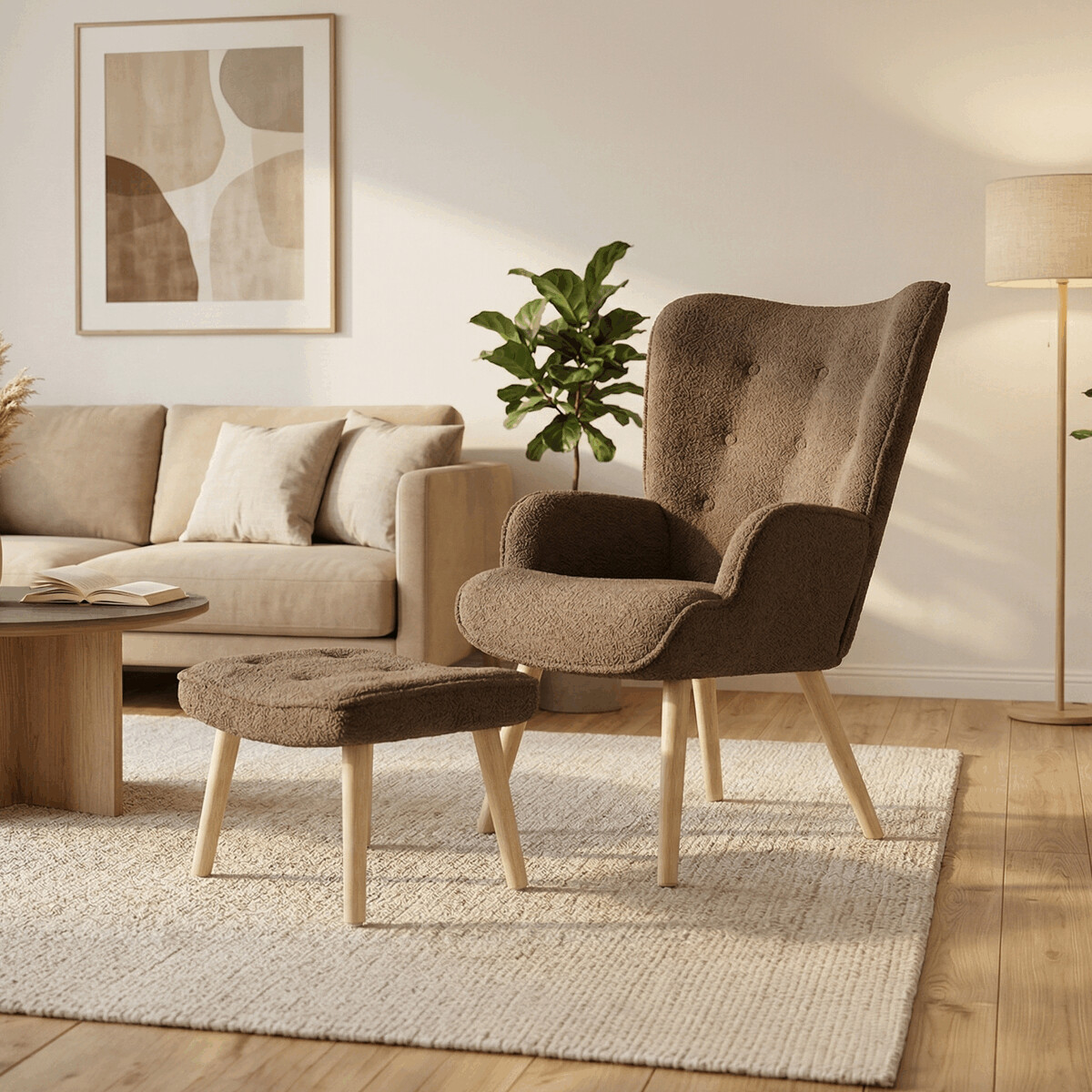Relaxačné kreslo s podnožou AK-319 Sivá