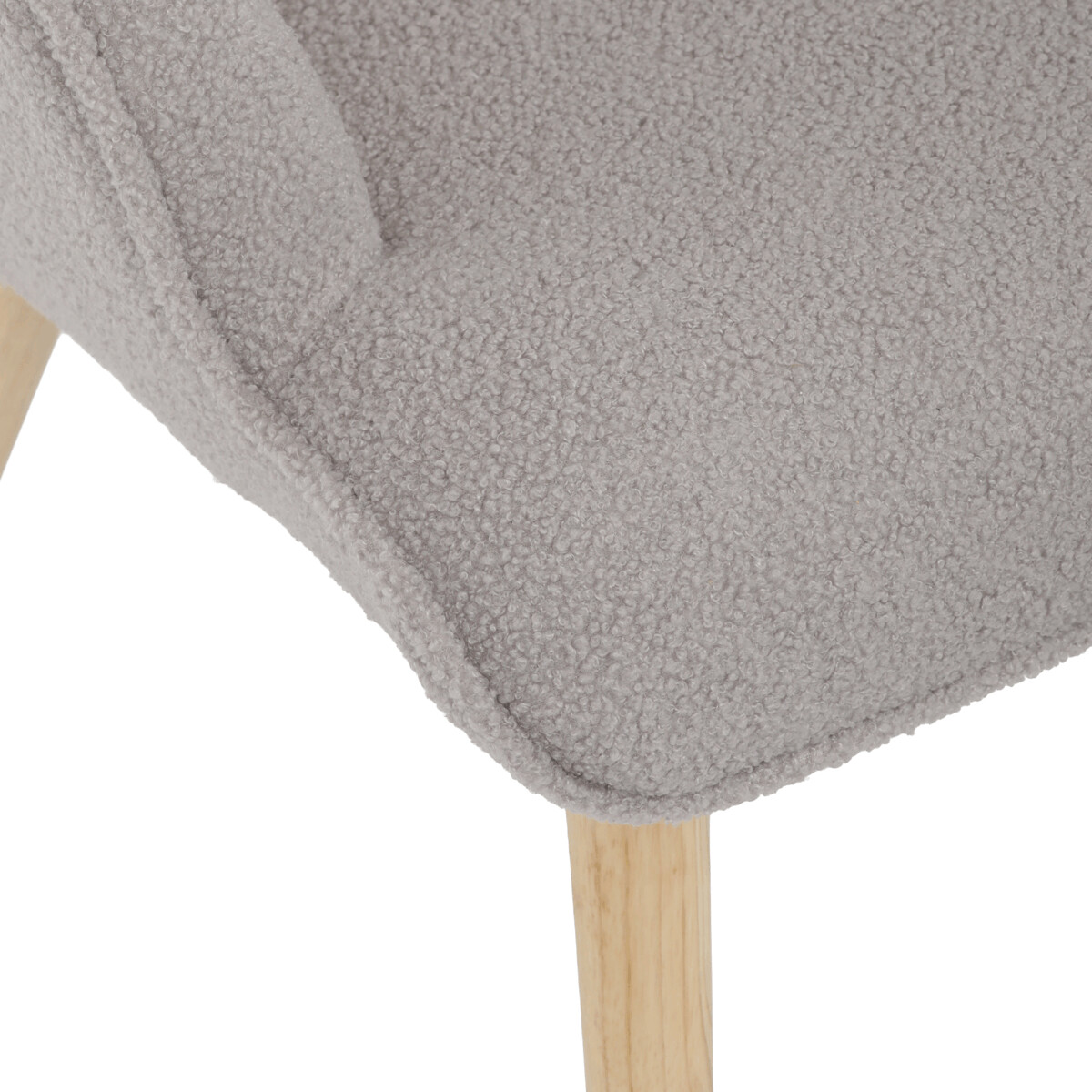 Kreslo ušiak s podnožkou bouclé AK-319 GREY2