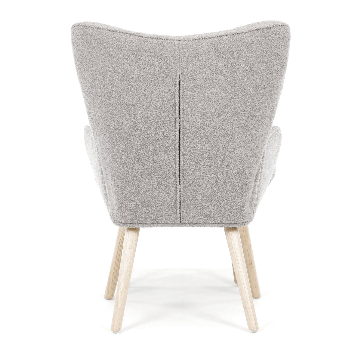 Kreslo ušiak s podnožkou bouclé AK-319 GREY2