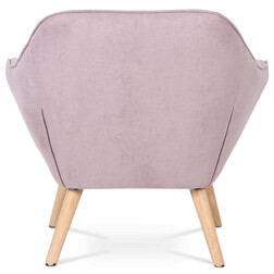 Kreslo, poťah staroružová látka, drevené nohy, masív kaučukovník
