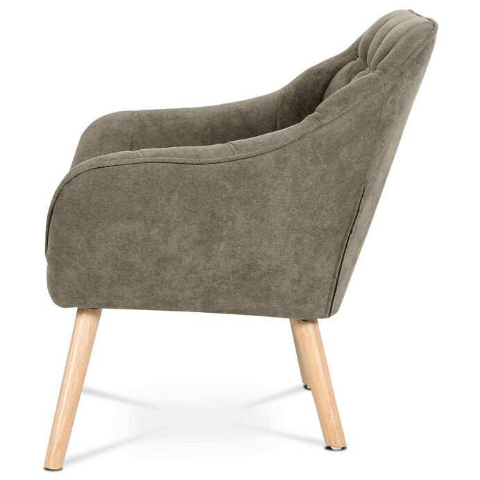 Dvojmiestna sedačka, poťah lanýžová látka, drevené nohy, masív kaučukovník AK-322 LAN2