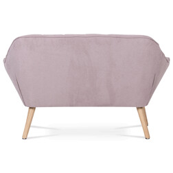 SOFA 263-15 PINK FABRIC  NATURAL LEGS