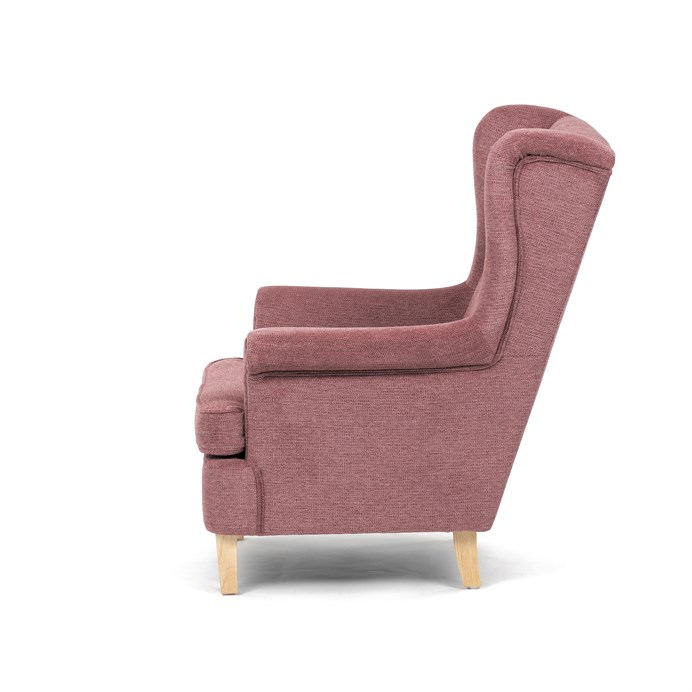 Kreslo ušiak, ružová látka, AK-388 PINK2