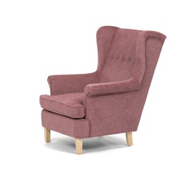 Křeslo ušák, růžová látka, AK-388 PINK2