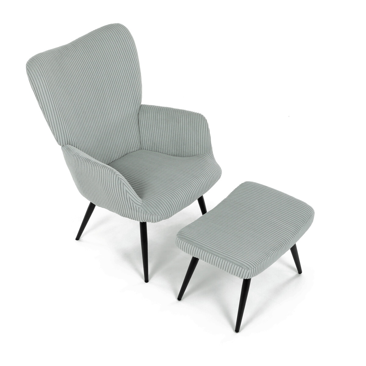 Relaxačné kreslo s podnožou AK-L7285 Sivomodrá