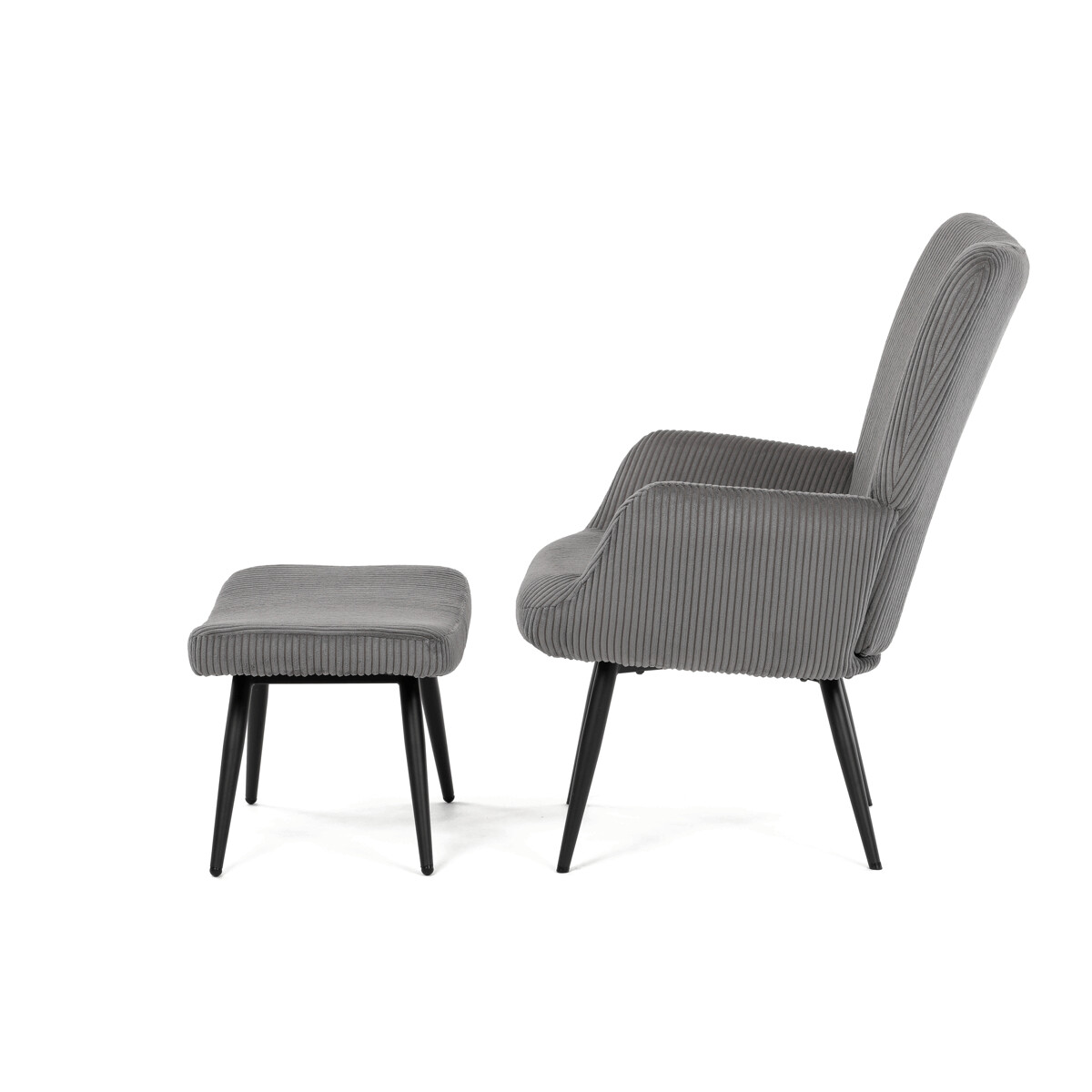 Relaxačné kreslo s podnožou AK-L7285 Sivomodrá