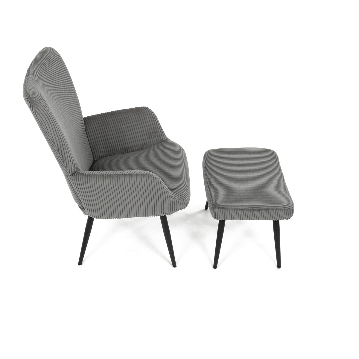 Relaxačné kreslo s podnožou AK-L7285 Sivomodrá