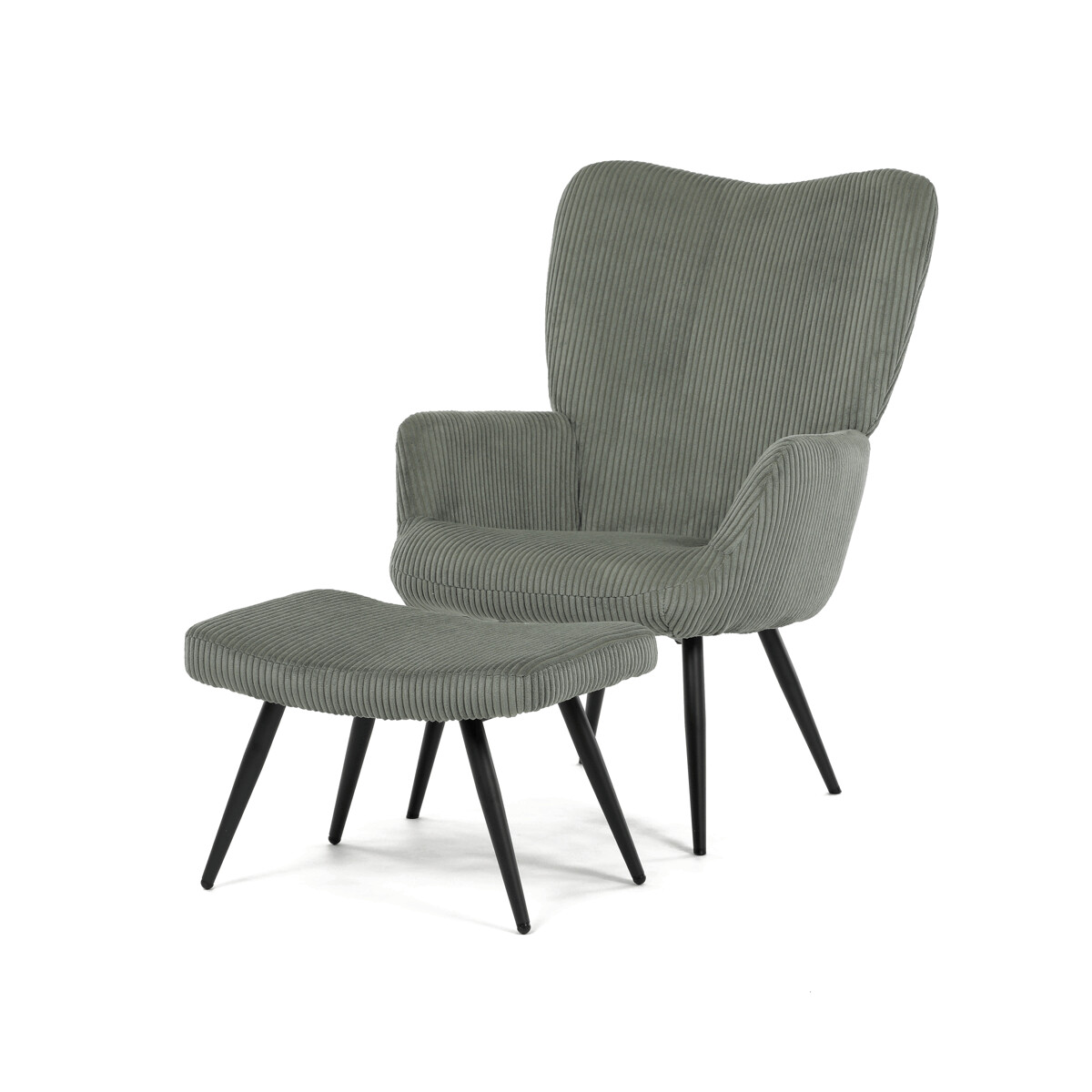 Relaxačné kreslo s podnožou AK-L7285 Zelená