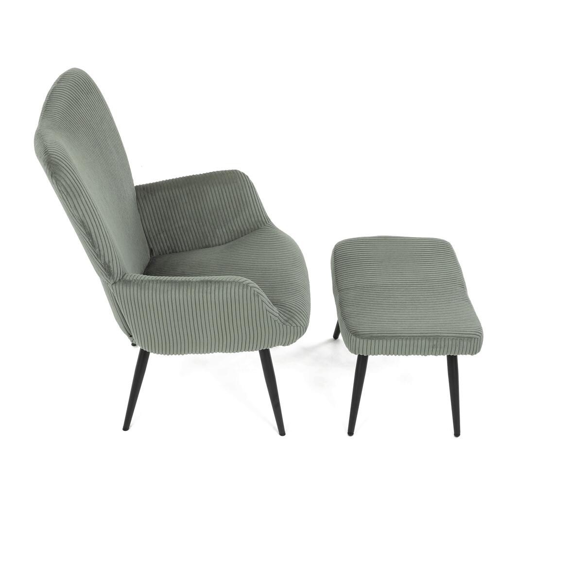 Relaxačné kreslo s podnožou AK-L7285 Sivomodrá