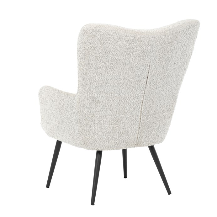 Kreslo ušiak, béžová látka, AK-W1206 CRM2