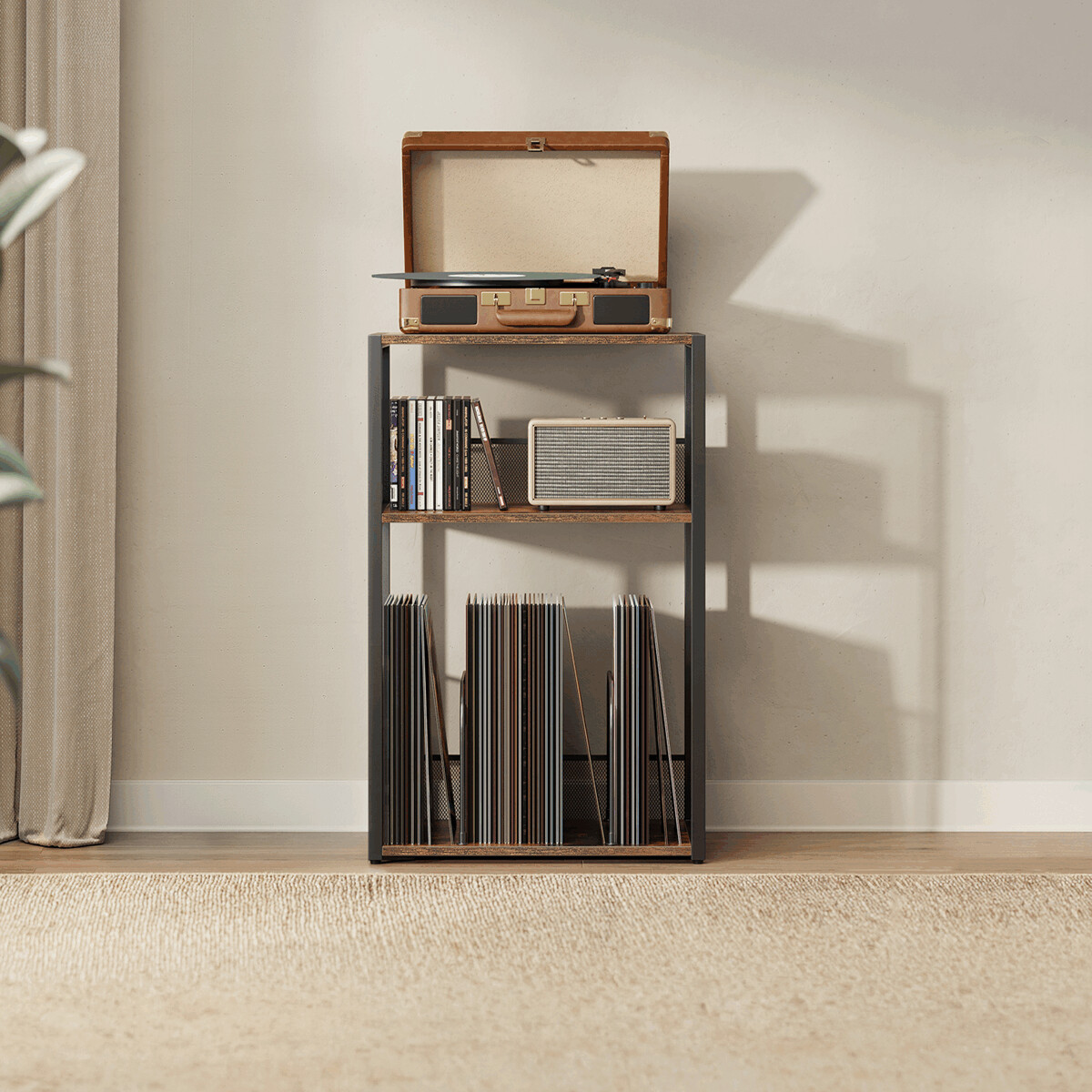 Stolek na gramofon a LP desky, mdf, old wood, OLW AKF-E10 Autronic (foto 2)