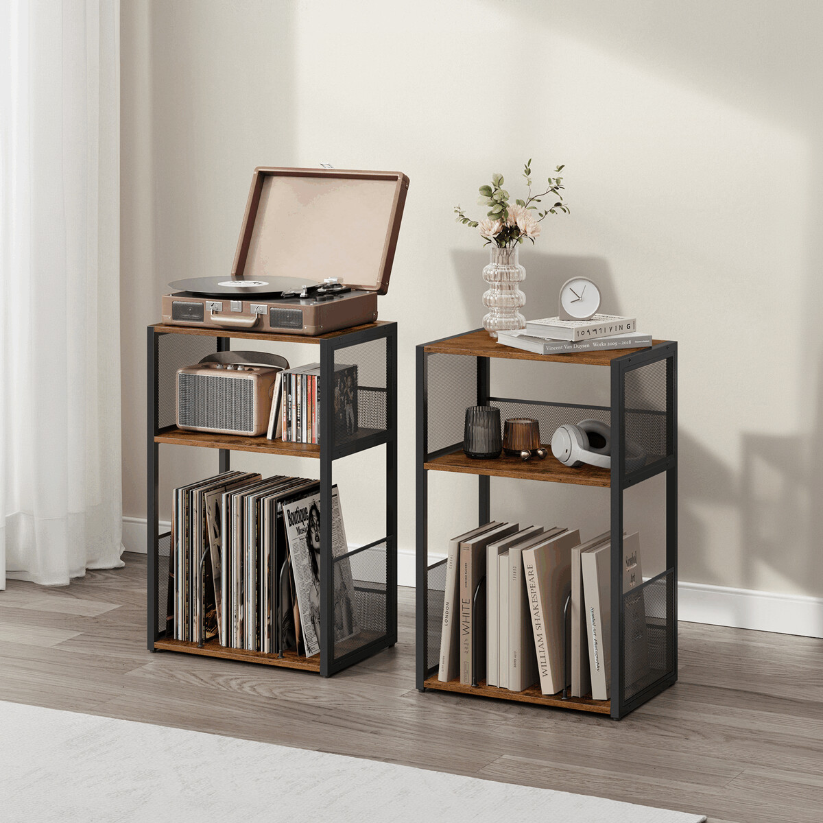 Stolek na gramofon a LP desky, mdf, old wood, OLW AKF-E10 Autronic (foto 3)