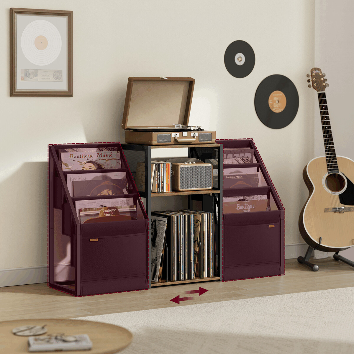 Stolek na gramofon a LP desky, mdf, old wood, OLW AKF-E10 Autronic (foto 9)