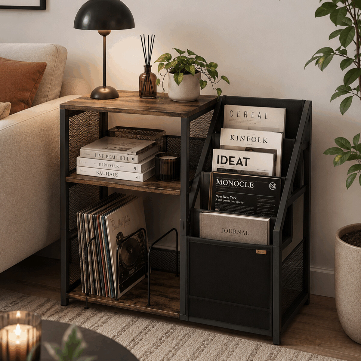 Stolek na gramofon a LP desky, mdf, old wood, OLW AKF-E10 Autronic (foto 6)
