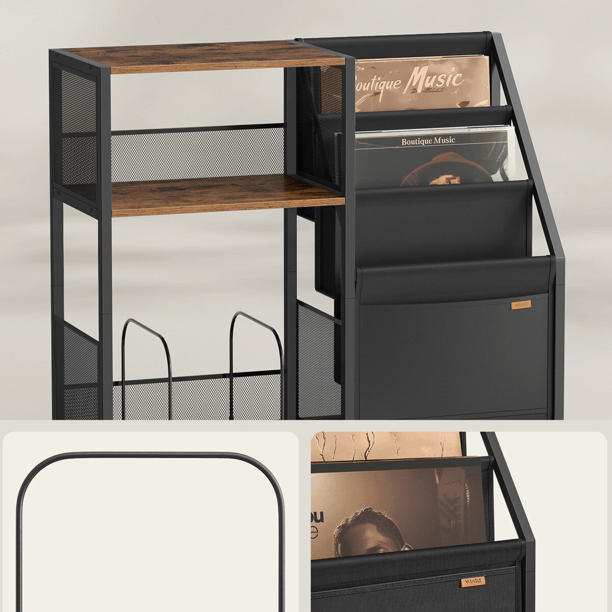Stolek na gramofon a LP desky, mdf, old wood, OLW AKF-E10 Autronic (foto 10)