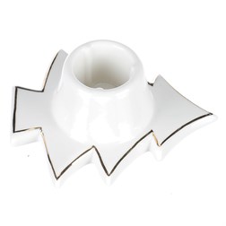 Svícen na kónickou svíčku, porcelánový.