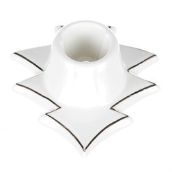 Svícen na kónickou svíčku, porcelánový.