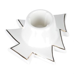 Svícen na kónickou svíčku, porcelánový.