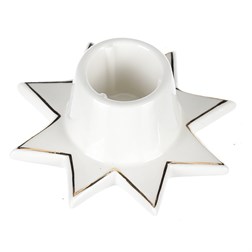 Svícen na kónickou svíčku, porcelánový.