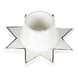 Svícen na kónickou svíčku, porcelánový.