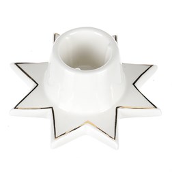 Svícen na kónickou svíčku, porcelánový.