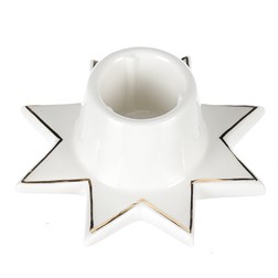 Svícen na kónickou svíčku, porcelánový.