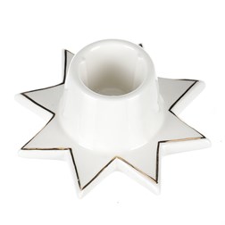 Svícen na kónickou svíčku, porcelánový.